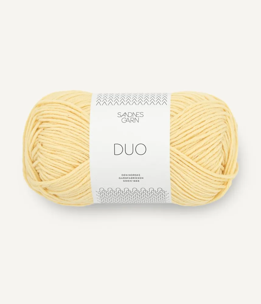 2112 Vivid gul, Duo, Sandnes garn