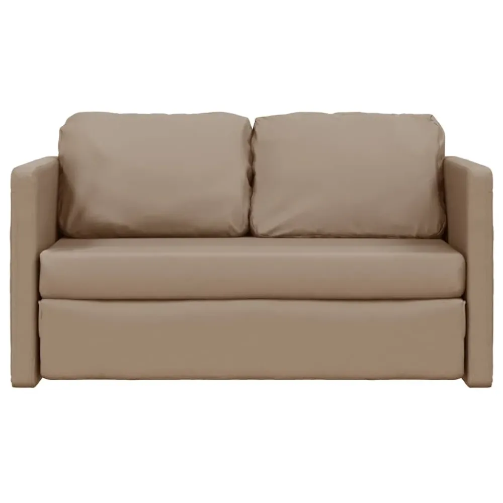 2-I-1 Sovesofa 112X174X55 Cm Kunstlæder Farvet Graa
