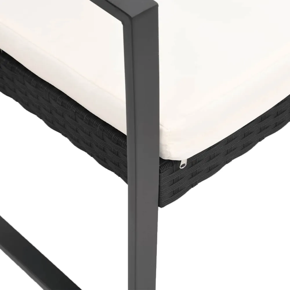 2-personers havebænk med hynder polyrattan charcoal