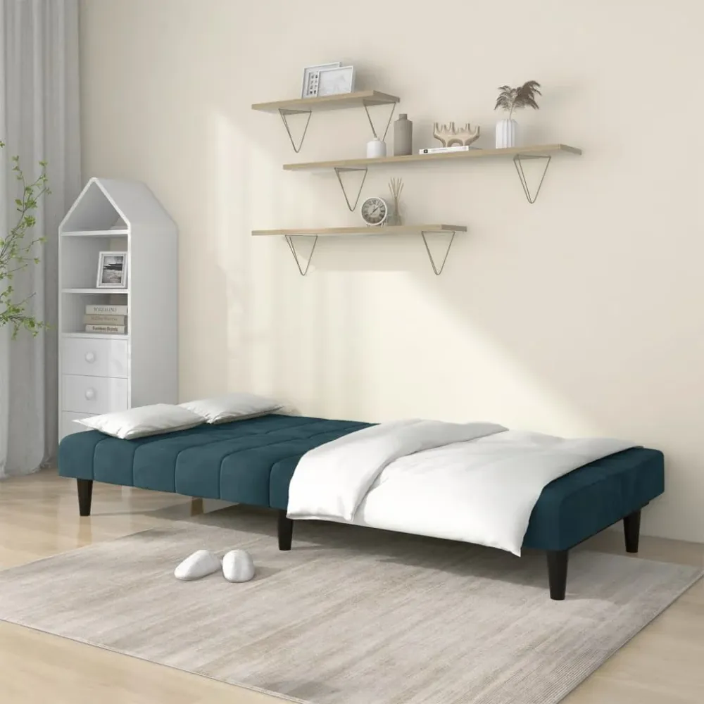 2-Personers Sovesofa Fløjl from USA Blaa