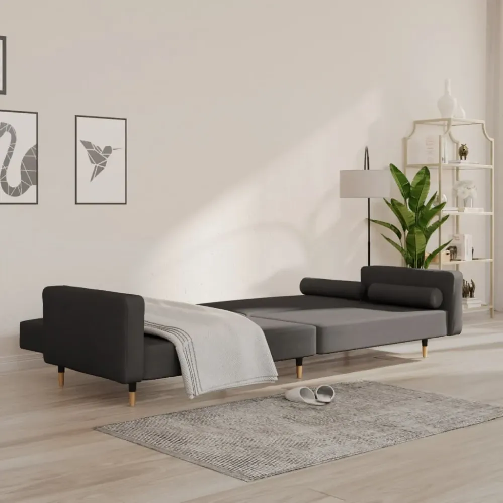 2-Personers Sovesofa Med 2 Puder Fløjl - FAA Compliant Gul
