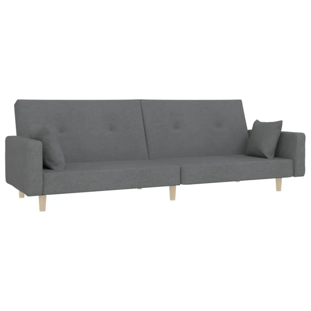 2-Personers Sovesofa Med 2 Puder Stof from USA Sort