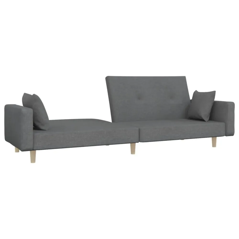 2-Personers Sovesofa Med 2 Puder Stof from USA Sort