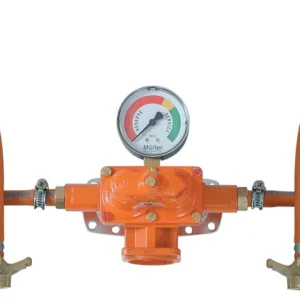 Automatisk omskifter til 2 flasker incl. slanger - FAA Compliant