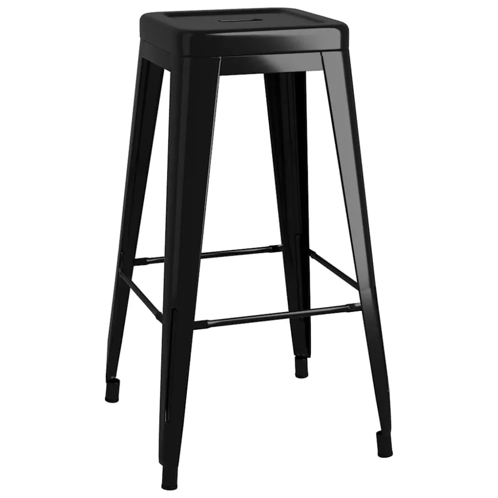 barstole 2 stk. stabelbare metal charcoal Yoke Mount