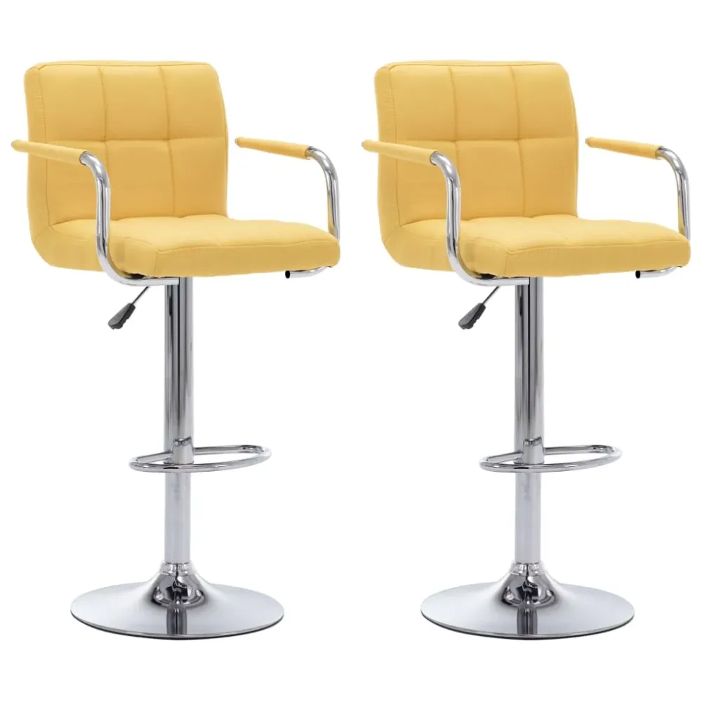 barstole 2 stk. stof lemon