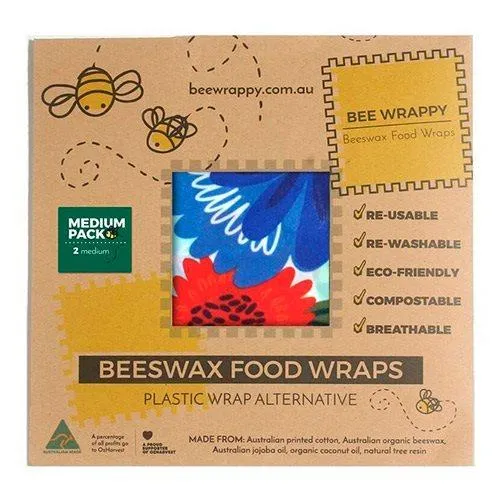 Beeswax Food Wraps 2 x Medium - Bivoks Madindpakning (TSO-C126b)
