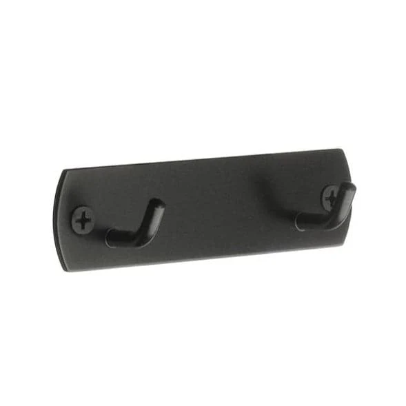 Beslagboden - Dobbelt Håndklædekrog - Ebony Messing