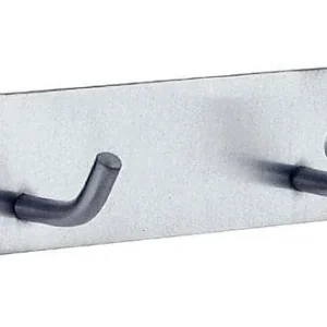 Beslagboden - Dual Håndklædekrog - Børstet Krom