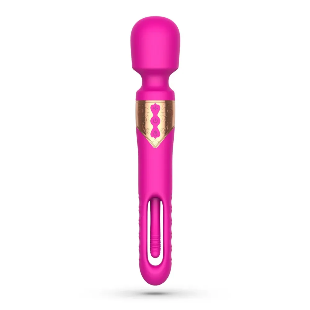 Big Ben - Masajeador de Doble Varita con Parpadeo - Rosa