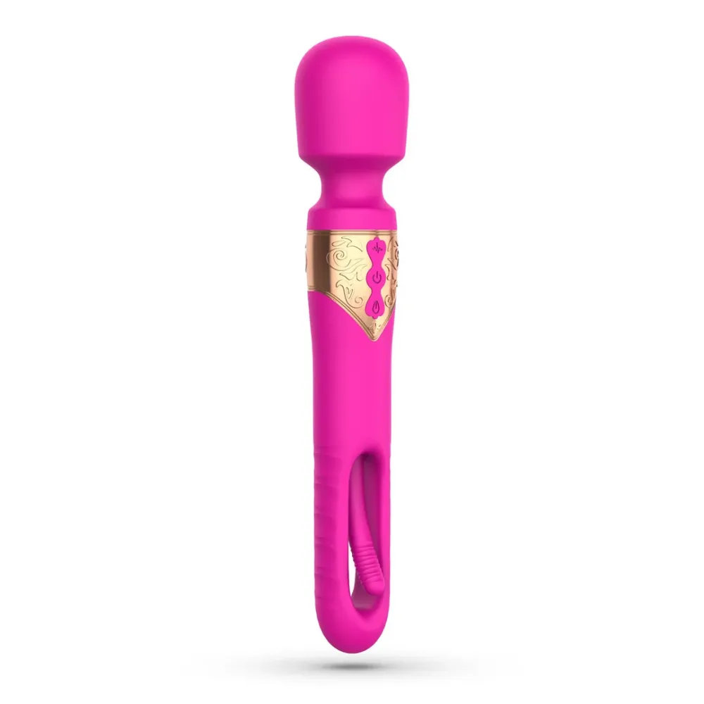 Big Ben - Masajeador de Doble Varita con Parpadeo - Rosa