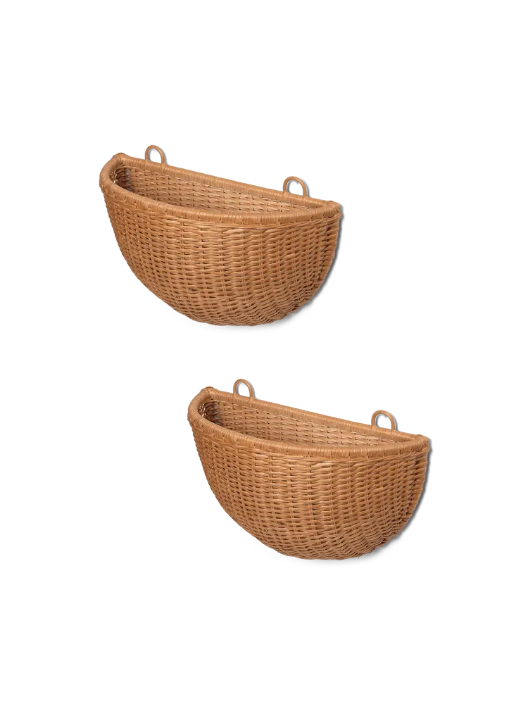 Braided Wall Pockets - Adjust 2 - Natural