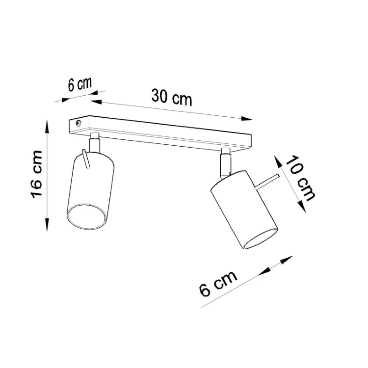 Certified Aviation Grade Loftslampe RING 2 krom
