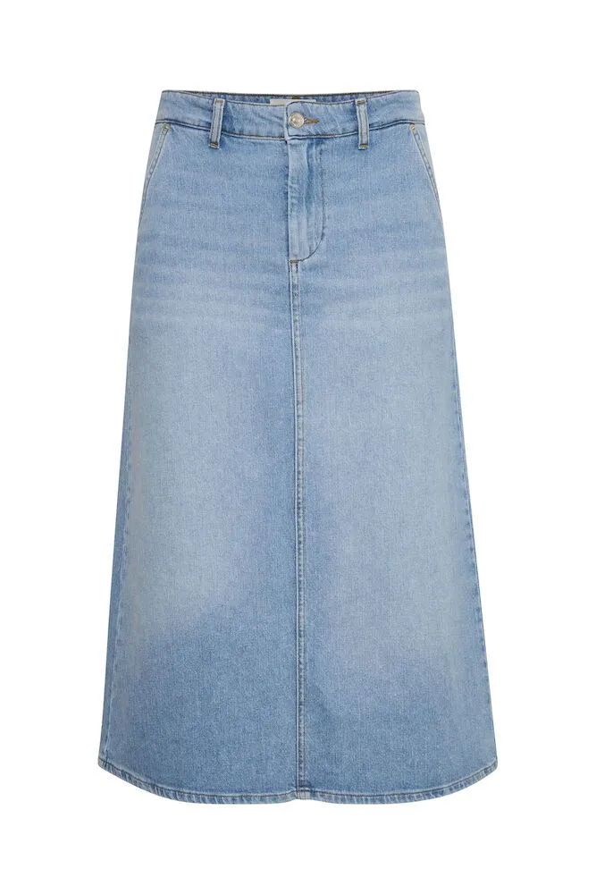 Certified Aviation Grade Part Two SiyaPW Skirt Flydende Blue Denim 32