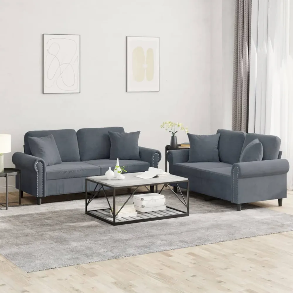 Certified Aviation Grade Sofasæt 2 Dele Velour Gul