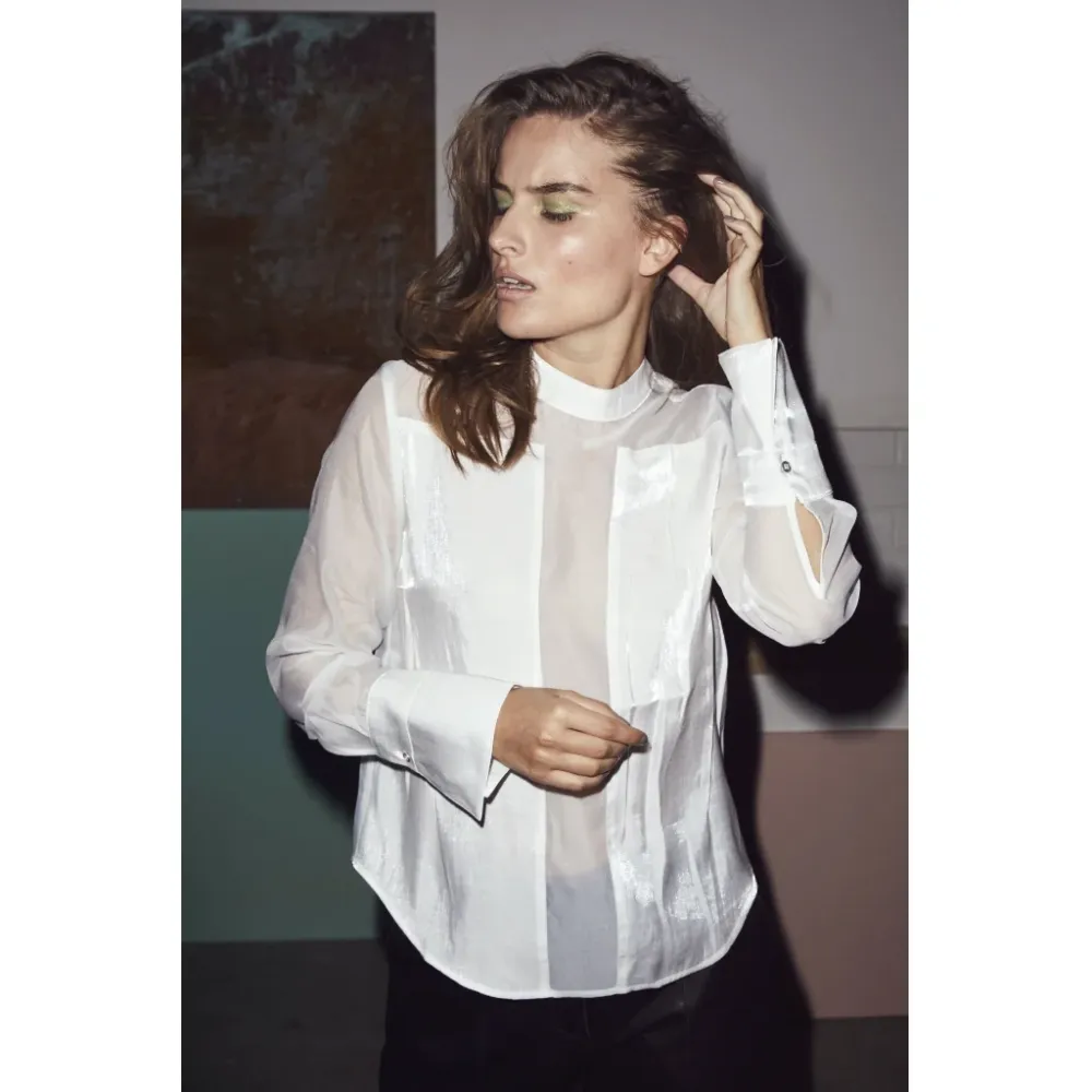 Co'couture - Mixit tafetta shirt - Off white -02 Xs