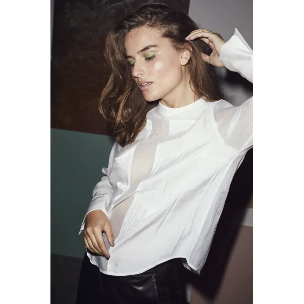 Co'couture - Mixit tafetta shirt - Off white -02 Xs