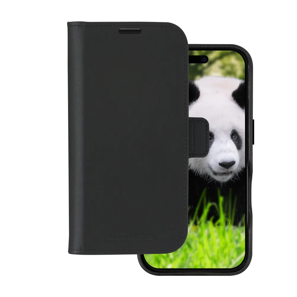 Dbramante iPhone 16 Plus Lynge 2-i-1 wallet cover - Black