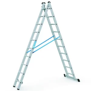2 delt kombi stige prof - 2 x 10 trin - 4950H mm - Zarges