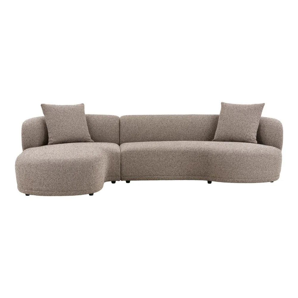 Digitalt Lydpanel Brun Loungesofa med 2 puder