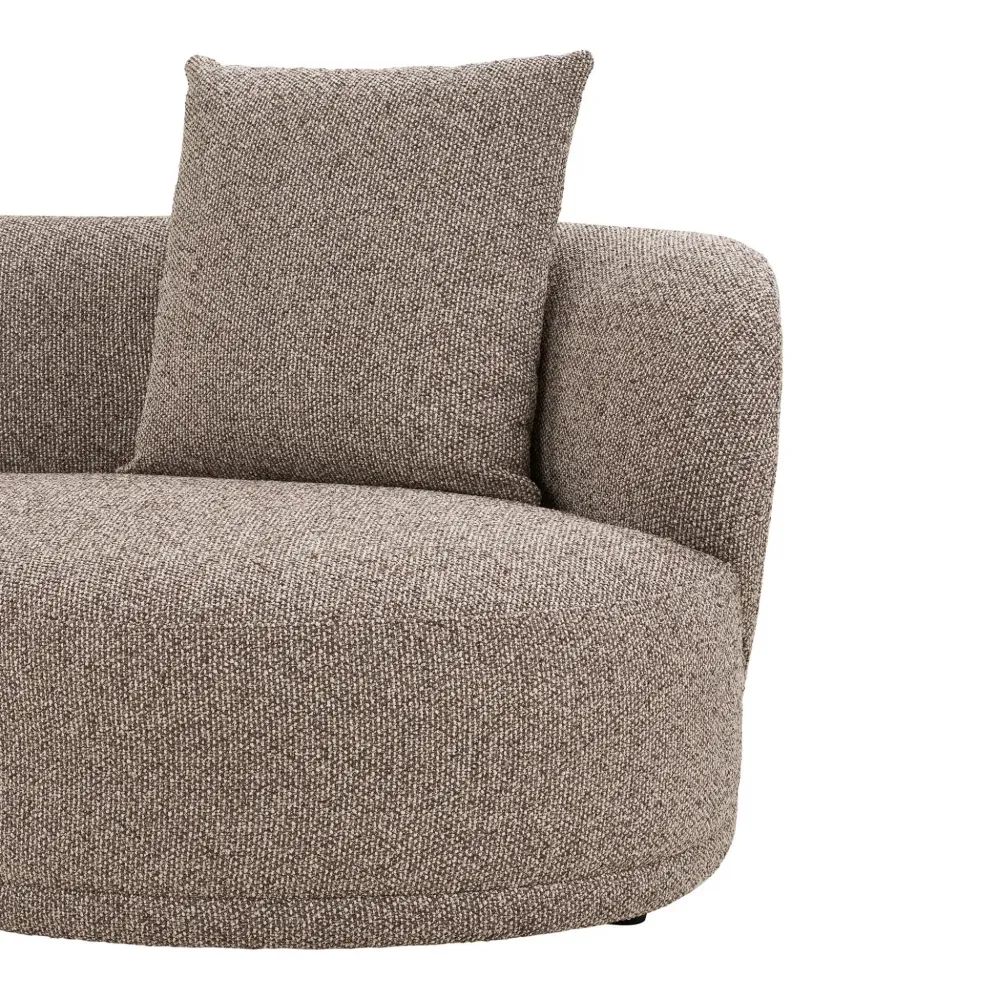 Digitalt Lydpanel Brun Loungesofa med 2 puder