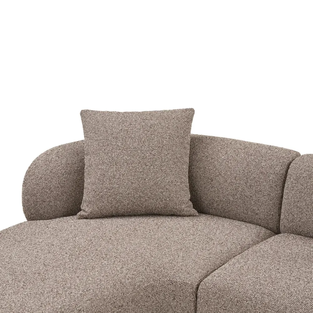 Digitalt Lydpanel Brun Loungesofa med 2 puder