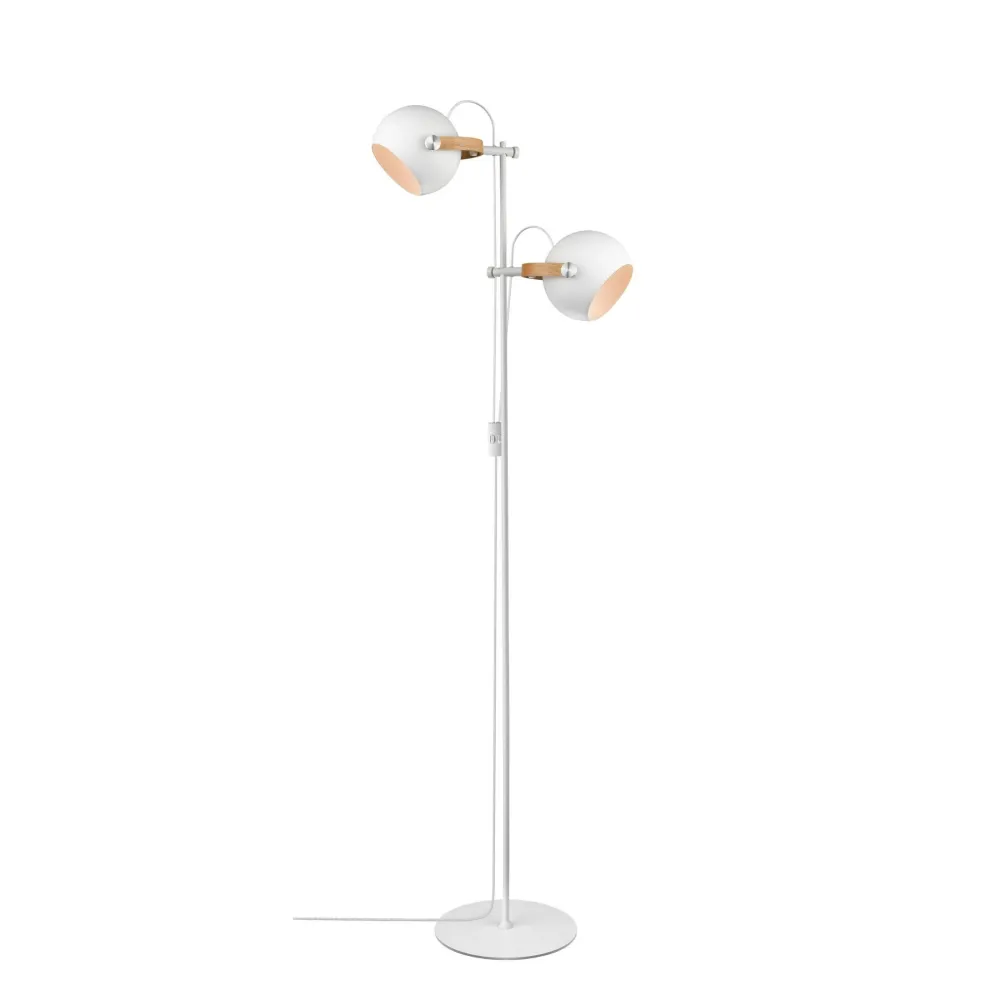 Digitalt Lydpanel DC gulvlampe 2 arme Sort