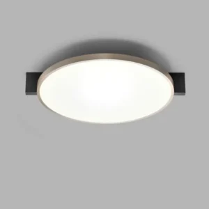 Digitalt Lydpanel Inlay C2 Disc matsort satinguld LED loftslampe