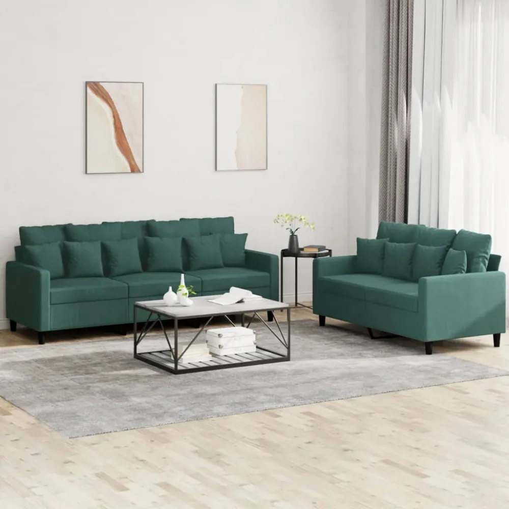 Digitalt Lydpanel Sofasæt 2 Dele Velour Gul