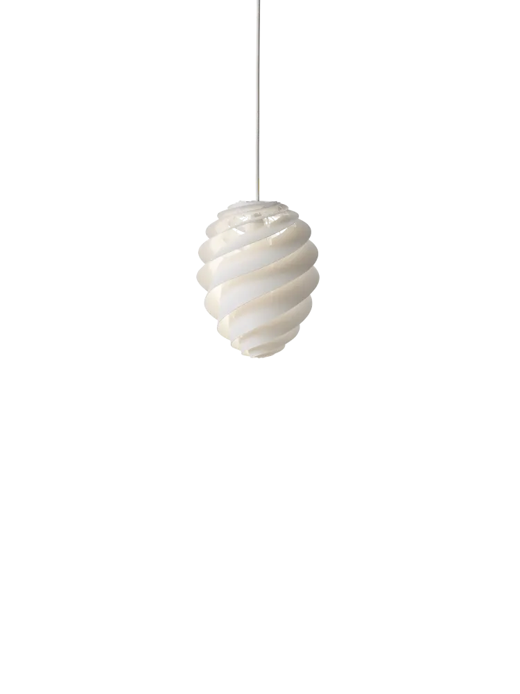 Digitalt Lydpanel Swirl 2 alabast lille pendel - DEMO