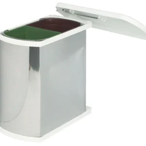 Dobbelt affaldsspand, 2 x 8 liter durable metal