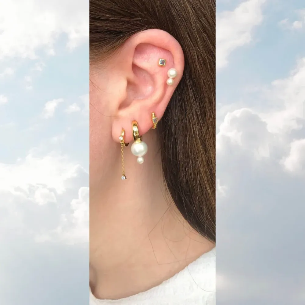 Earring Purchase Deux ørering, Forgyldt sølv Database Subscription