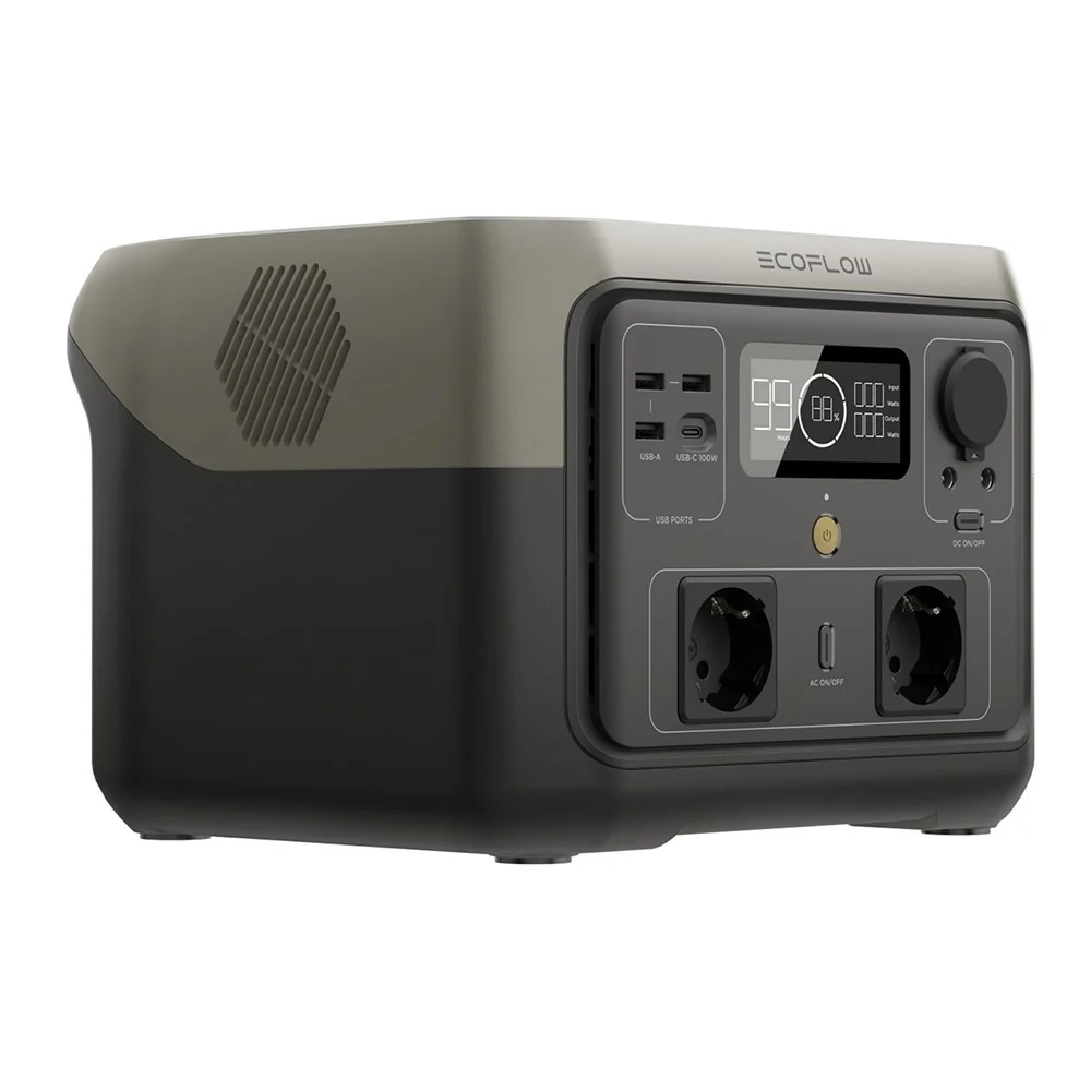 Ecoflow River 2 Max 500W Power Station 512 Wh - Grå - (DEMO)