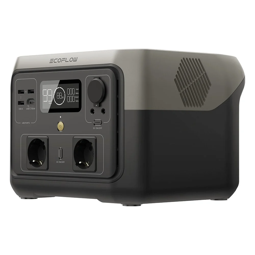Ecoflow River 2 Max 500W Power Station 512 Wh - Grå - (DEMO)