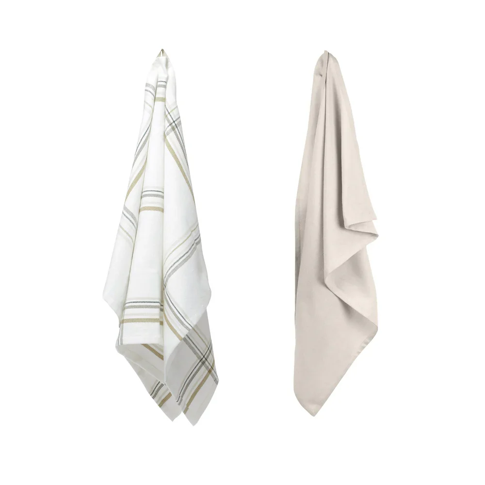 Eco-friendly Company - viskestykker - 2 stk - earth check & sand