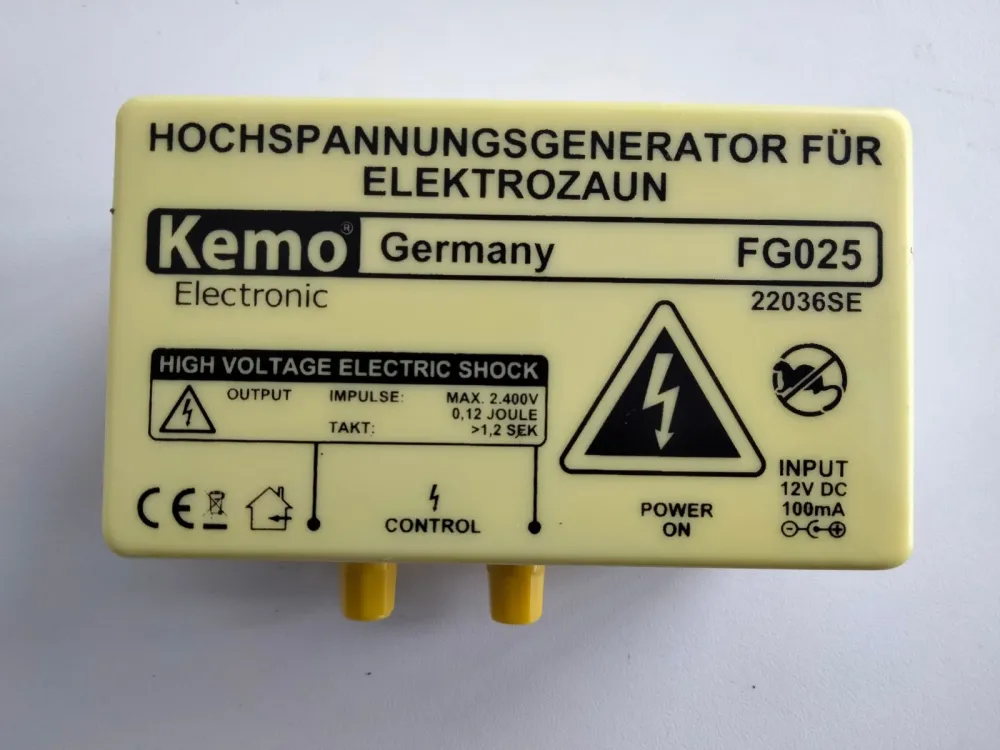 Elektrisk hegn compact strømgiver Kemo FG025