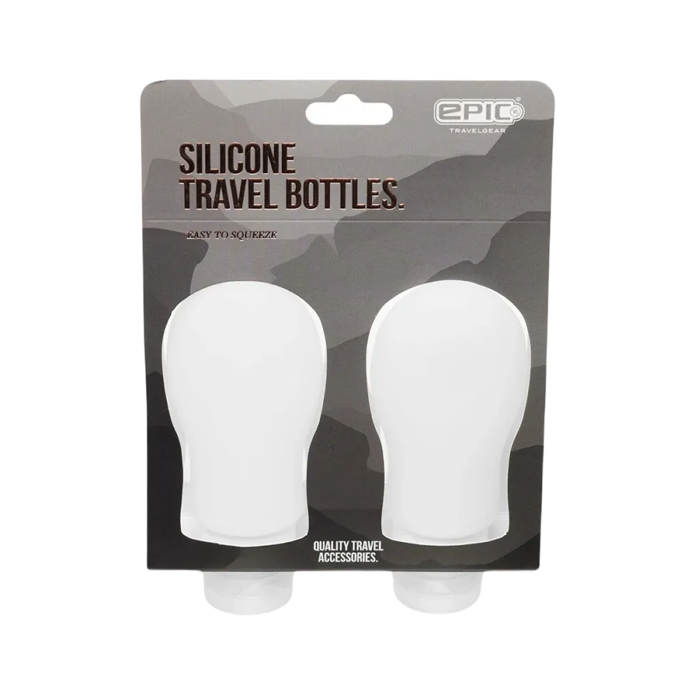 Epic Silikone Rejseflasker, 2 styk Aviation Gray