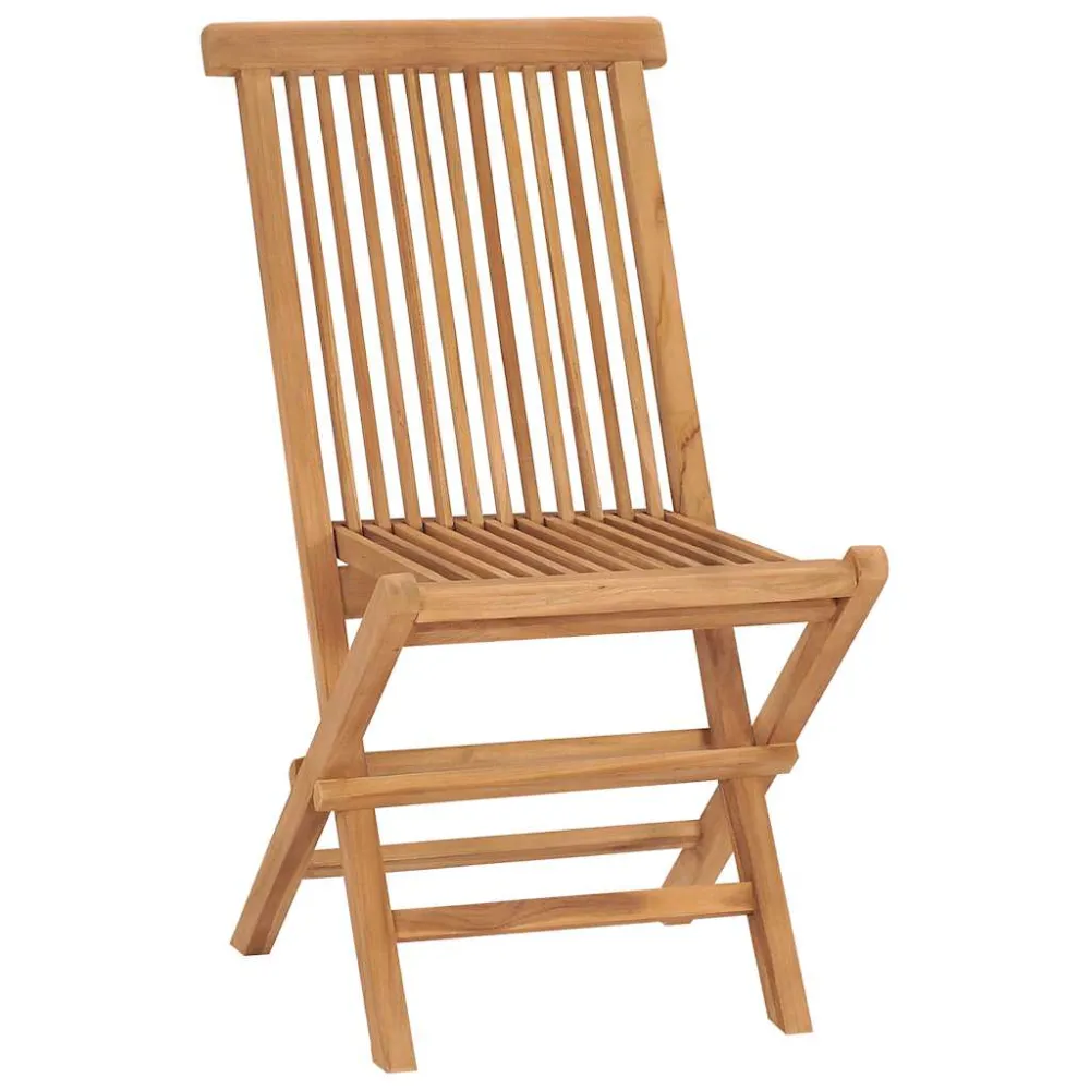 foldbare havestole 2 stk. massivt teaktræ