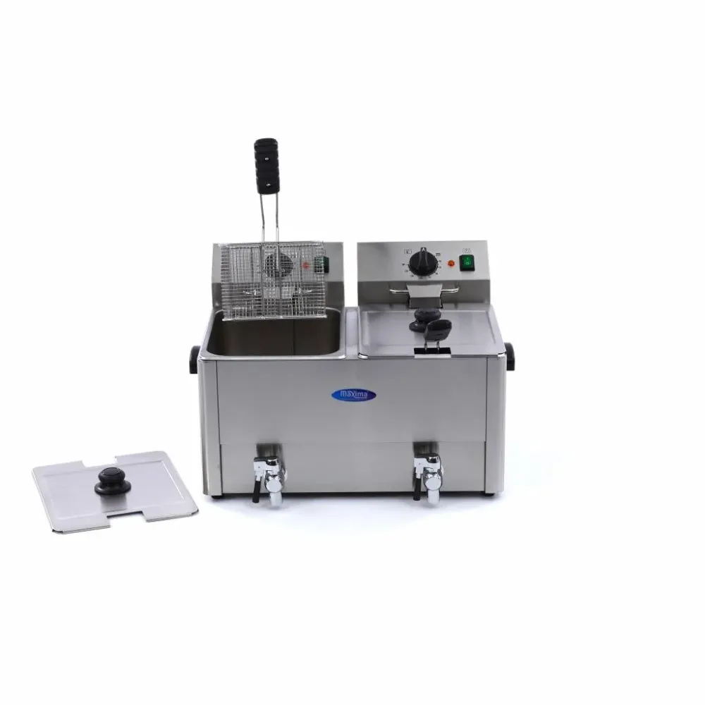 Friture - 2 x 8L - 2 kurve - med aftapningshane