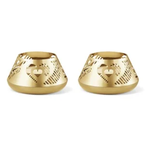 GEORG JENSEN FYRFADSSTAGE HJERTE GULD 2 STK 2019