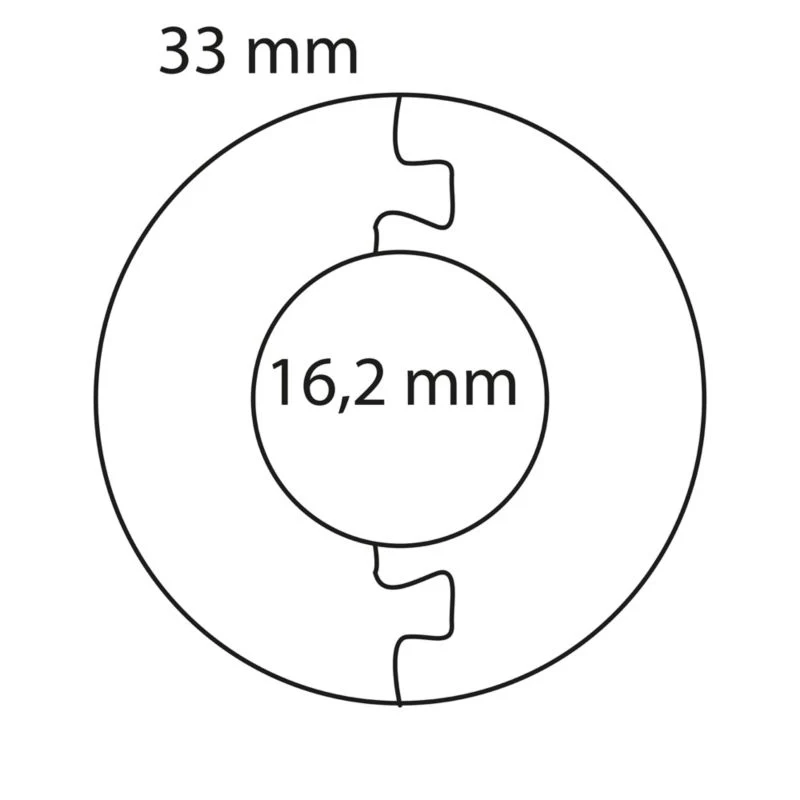 GoodHome skjuleroset i PVC, Ø 16 mm, alabast, 2 stk.