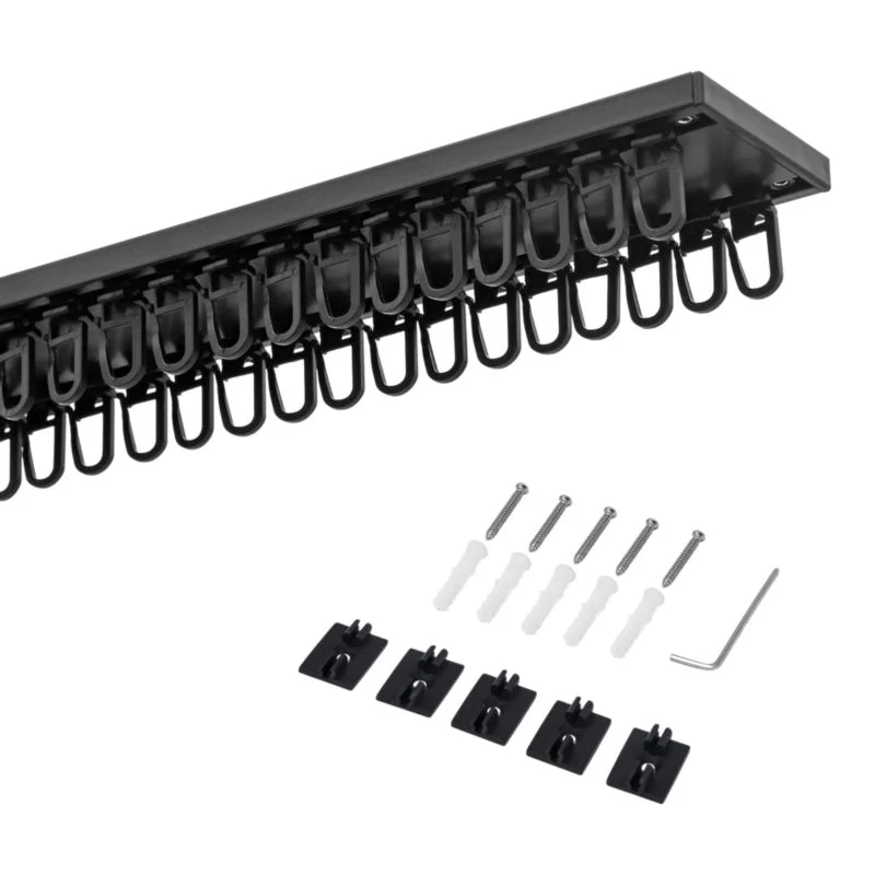 GoodHome Thira 2-spors loftskinne i mat-sort 160 cm