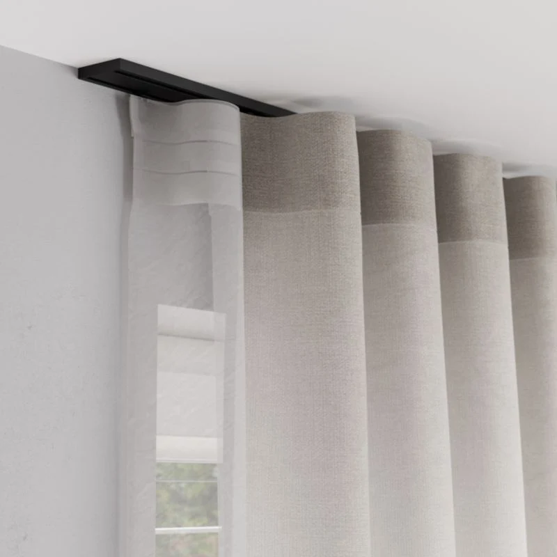 GoodHome Thira 2-spors loftskinne i mat-sort 160 cm