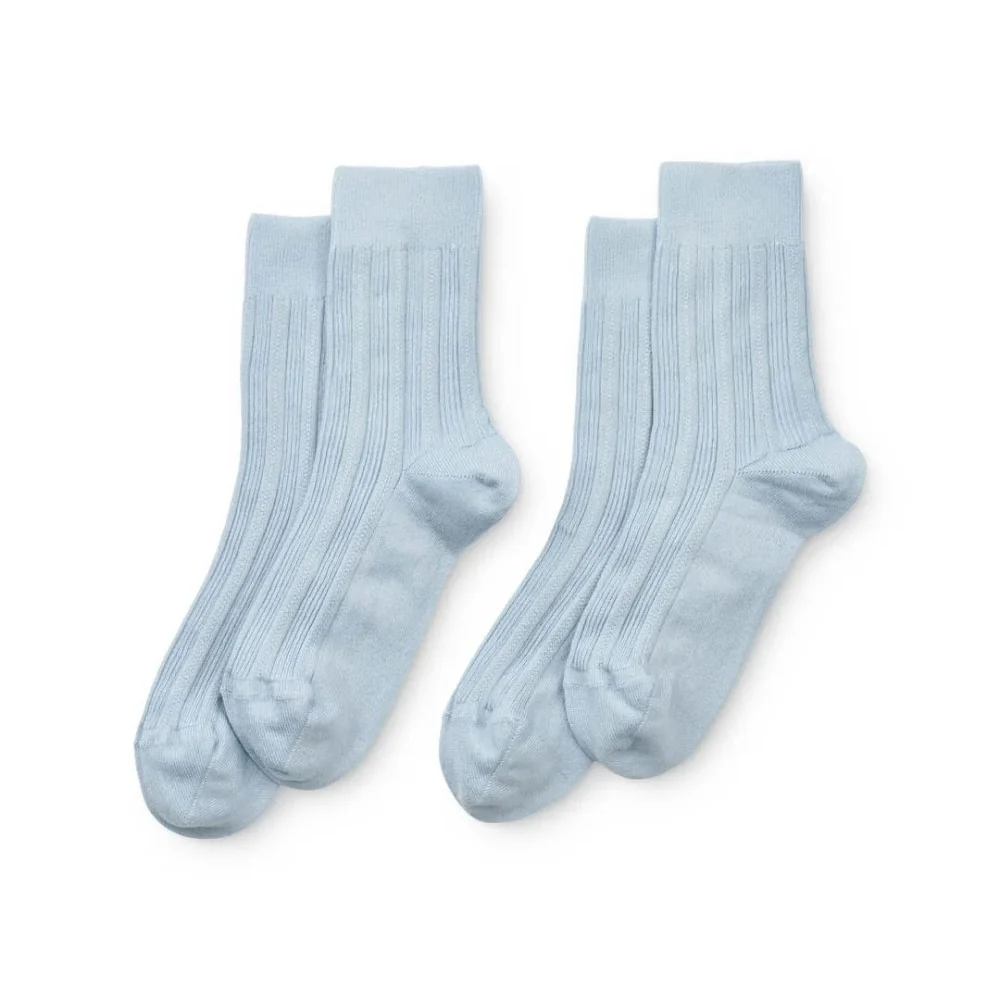 Gorridsen Design - 2 stk Camelia strømper Ice azure