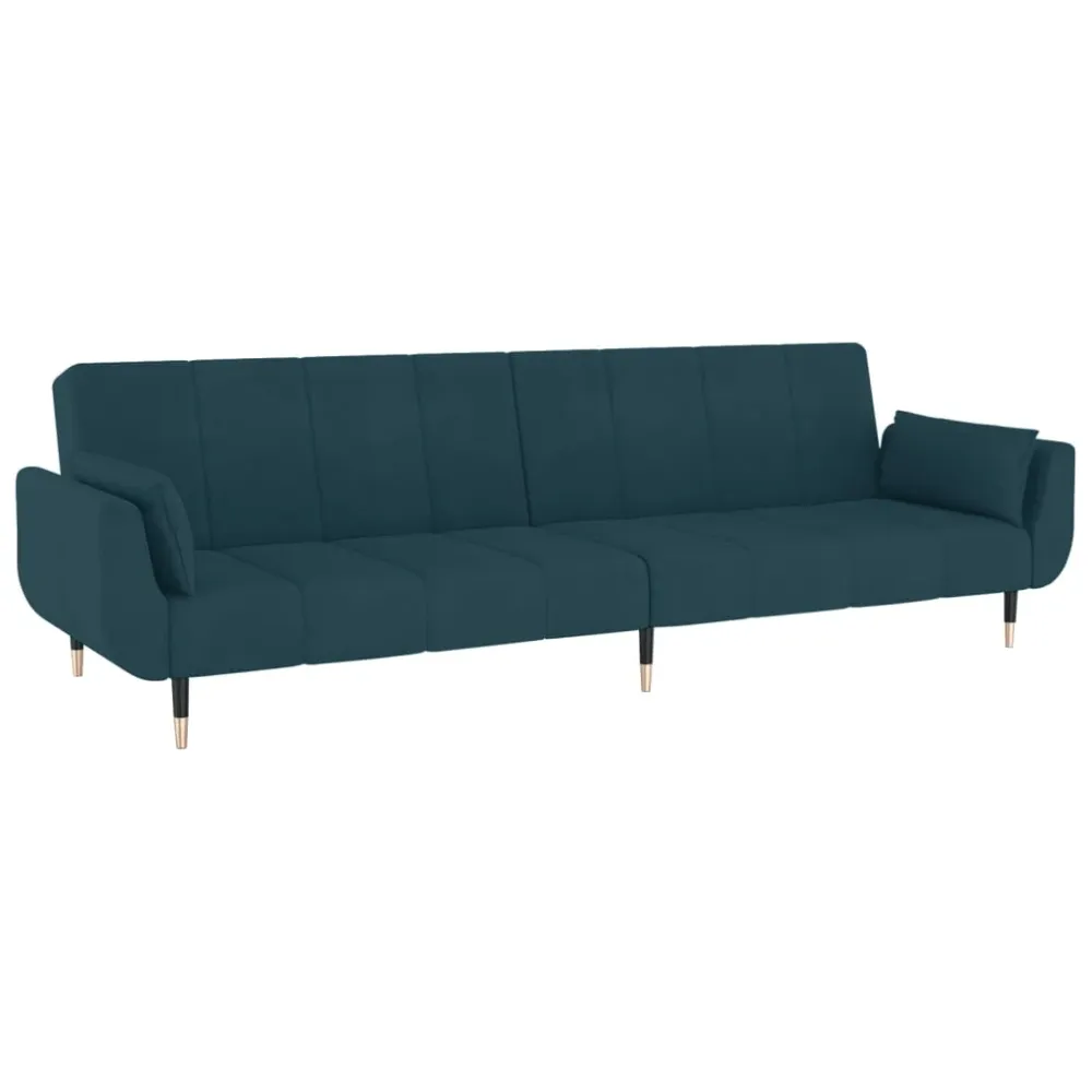 Handheld Transceiver 2-Personers Sovesofa Med 2 Puder Fløjl Gul