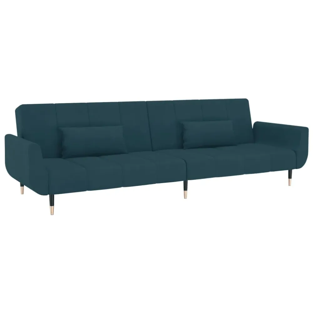 Handheld Transceiver 2-Personers Sovesofa Med 2 Puder Fløjl Gul