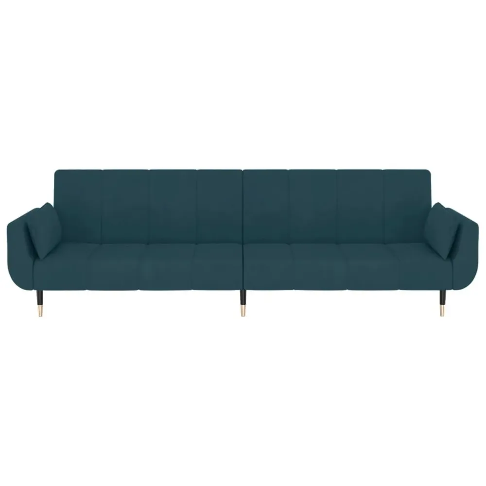 Handheld Transceiver 2-Personers Sovesofa Med 2 Puder Fløjl Gul