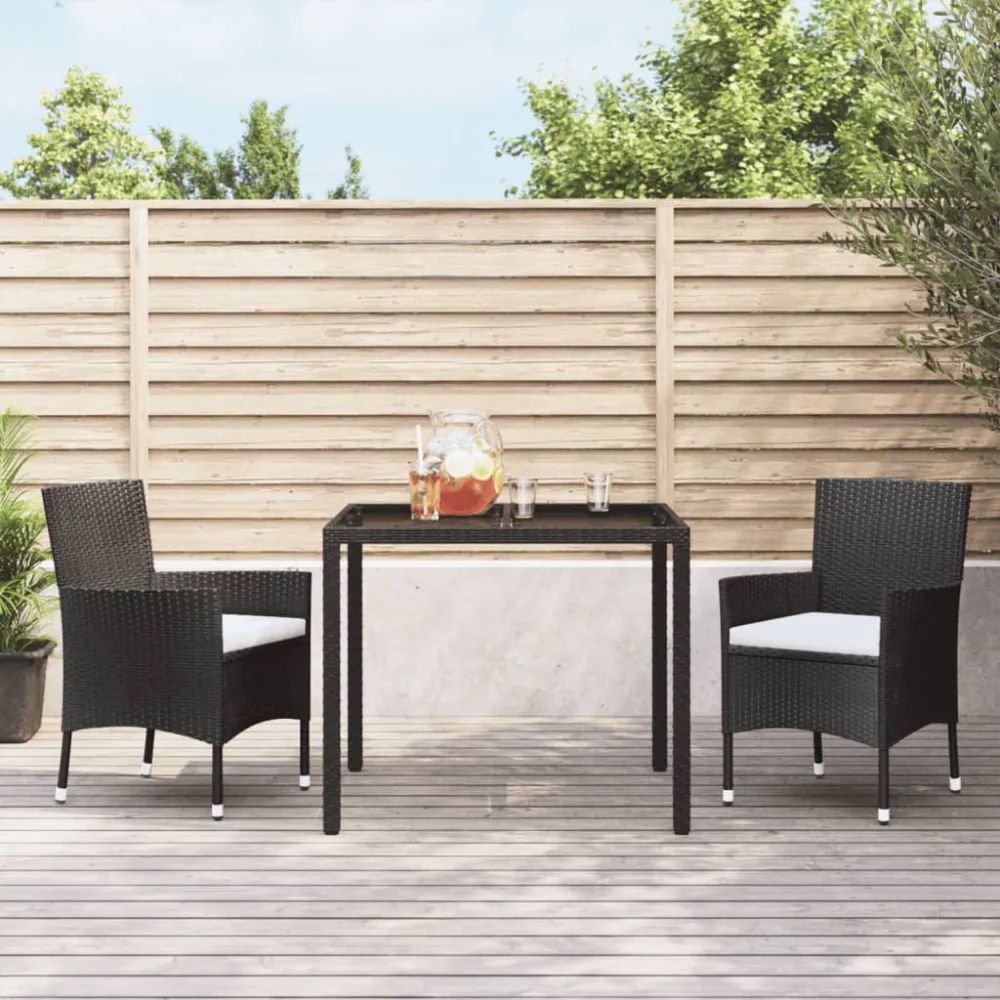 havestole med hynder 2 stk. midnight polyrattan (kun UK/IE/FI/NO)