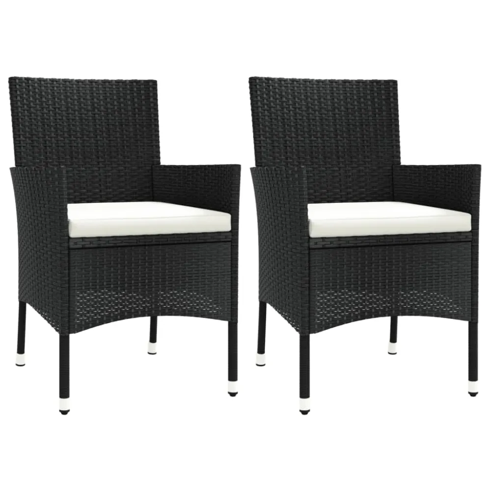 havestole med hynder 2 stk. midnight polyrattan (kun UK/IE/FI/NO)