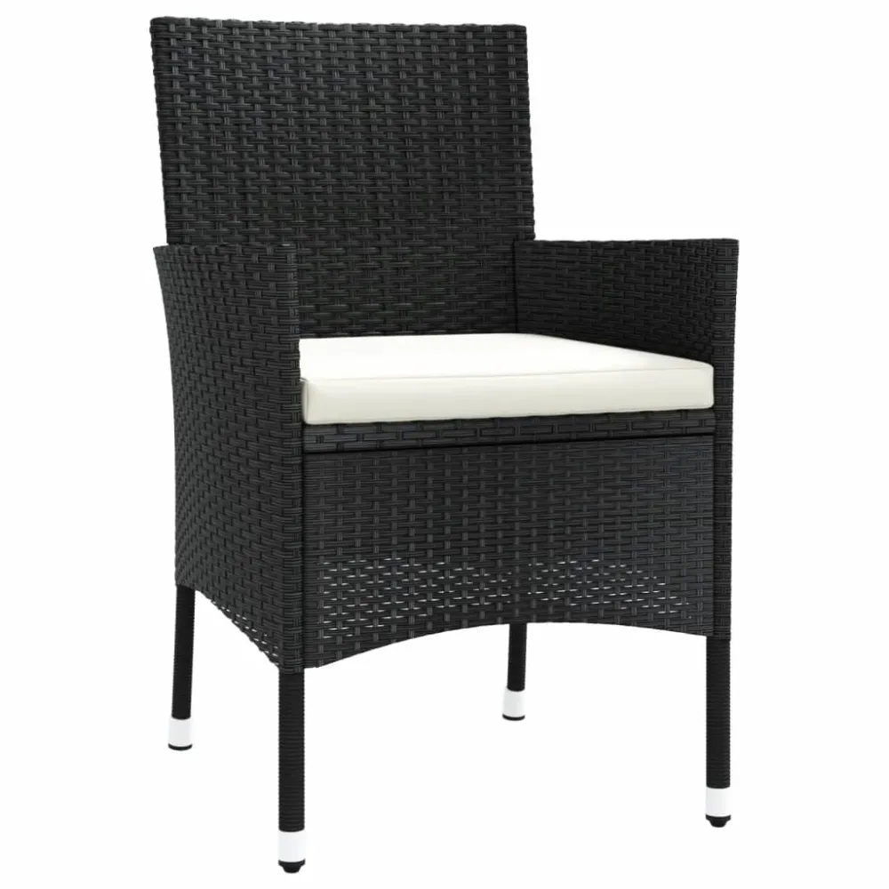 havestole med hynder 2 stk. midnight polyrattan (kun UK/IE/FI/NO)